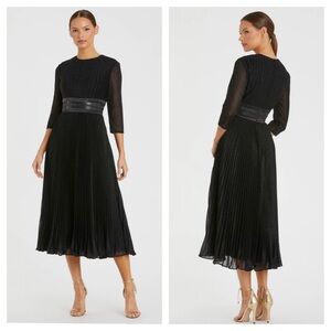 Mac Duggal 30750 Shimmering A Line MIDI Dress Black size 12